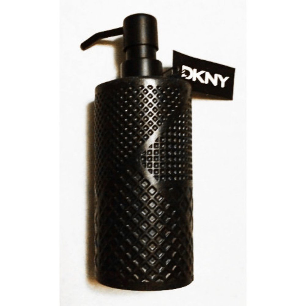 DKNY Ceramic Textured Black Soap Dispenser